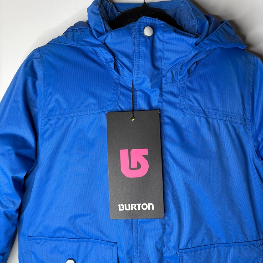 Burton Ski Girls Bomber Twist Snowboard Jacket Blue Hooded - Picture 2 of 9